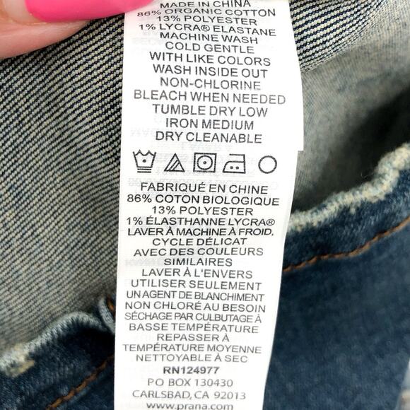 PRANA Women's Broadway Denim Pencil Skirt Size 0 True Blue Organic Stretch NWT - Picture 10 of 11